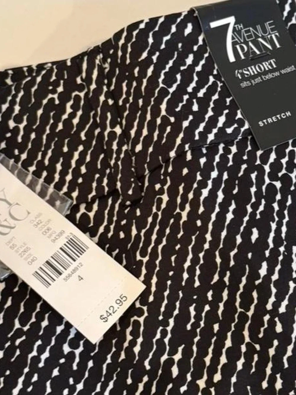 New York & Company Black and White High Waist Women's Shorts